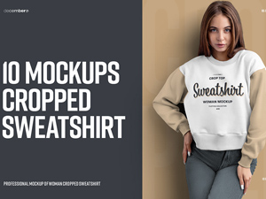 Crop Top Sweatshirt Mockup