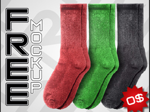 Pair Of Socks Mockup