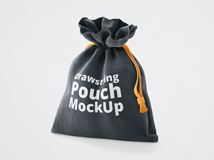 3D Drawstring Pouch Mockup