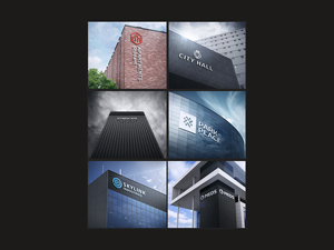 3D Logo Real Estate Mockup Vol.3