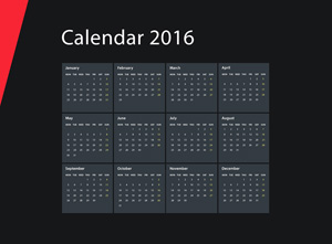 Calendar 2016
