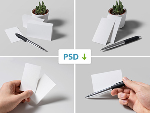 Four Business Card Mockups