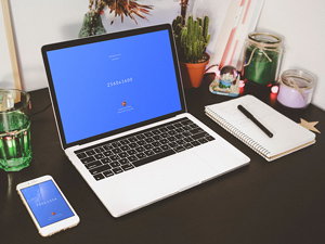 Four MacBook & iPhone 6s Mockup Pack