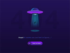 404 Page Cow Abduction Template