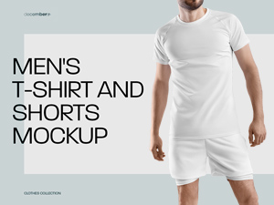 Men’s T-Shirt and Shorts Mockup