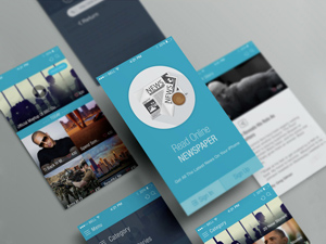 Online News Paper iOS App UI