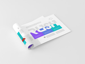 A4 Landscape Brochure Mockup
