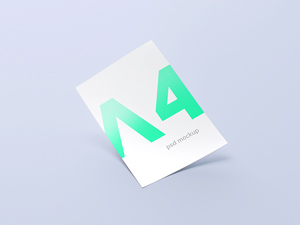 A4 Clean Paper Mockup
