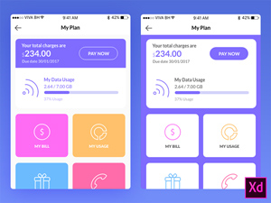 Adobe XD Mobile Data Usage