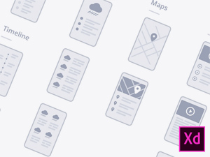Adobe XD Mobile Wireflows