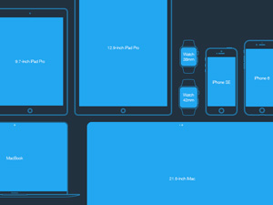 Flat Apple Devices Mockups