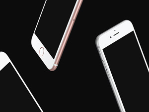 Floating iPhones