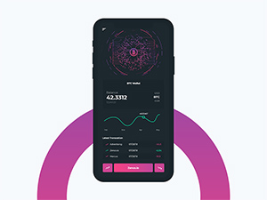 Bitcoin App UI Design – Xd Freebie