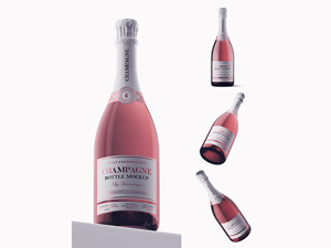 Champagne Bottle Mockup
