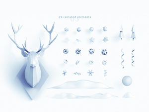 Christmas Poster Template With Additional Assets