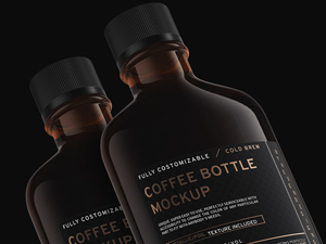 Coffee Flask and Bottle Mockup
