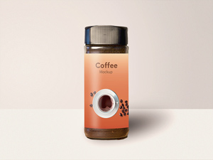 Coffee Glass Jar Mockup