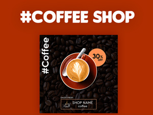 Coffee Shop Social post Template