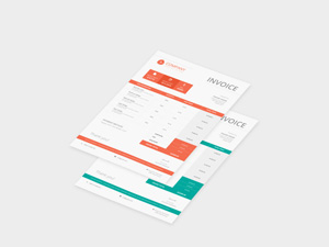 Company Invoice Mockup Template