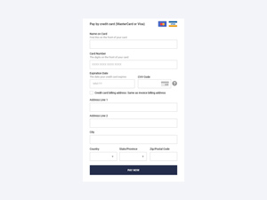 Credit Card Form