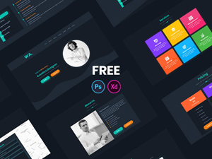 Adobe Xd CV Resume One Page Template
