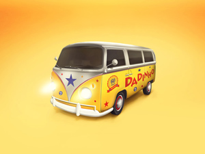 Volkswagen Kombi Microbus Mockup