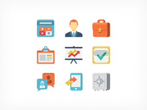 Flat Business Icons