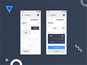 Deposit & Withdraw iOS App Design
