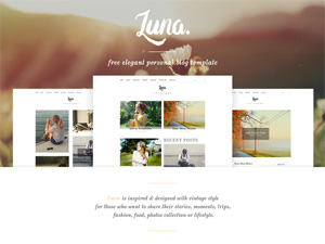 LUNA – Personal Blog Template