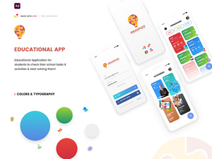 Educational App Design For Adobe XD
