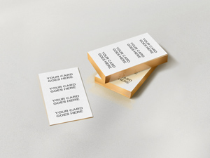 Gold Edge Letterpress Bcard Mockup