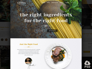 One Page Restaurant Template