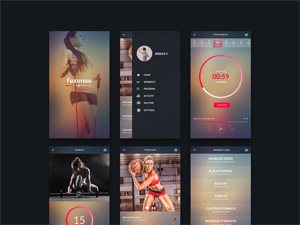 Faxenev Fitness Workout App Design