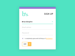 Flat Sign Up Form