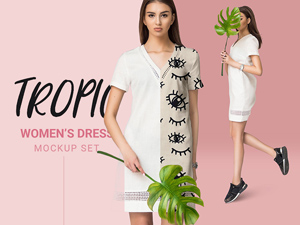 Female Dress & Apparel Mockup Set Demo