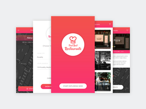 Find Restaurant UI Screens