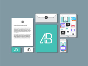 Flat 2D Branding & Identity Mockup