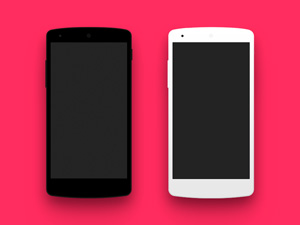 Flat Android Nexus Phone Mockup