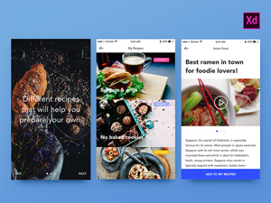 Foodies UI Kit For Adobe XD
