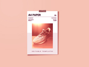 A4 Paper Mockup