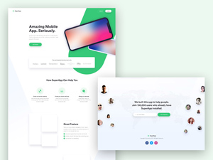App Landing Page PSD Template