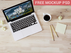 MacBook Mockup Top View