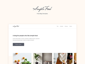 Simple Food Blog Template