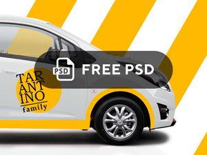 Delivery Car Mockup