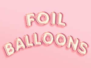Foil Balloon Text Effect