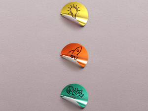 Foil Sticker Mockup