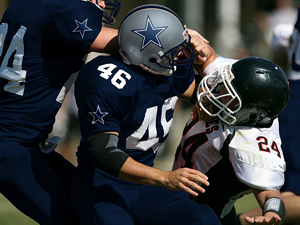 Football Player Helmet & Uniform Logo Mockup