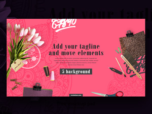 Pink HD Hero Header Mockup