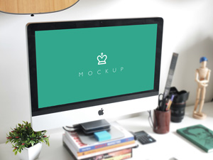 iMac Mockup Side View