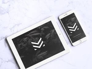 White iPad & iPhone Mockup